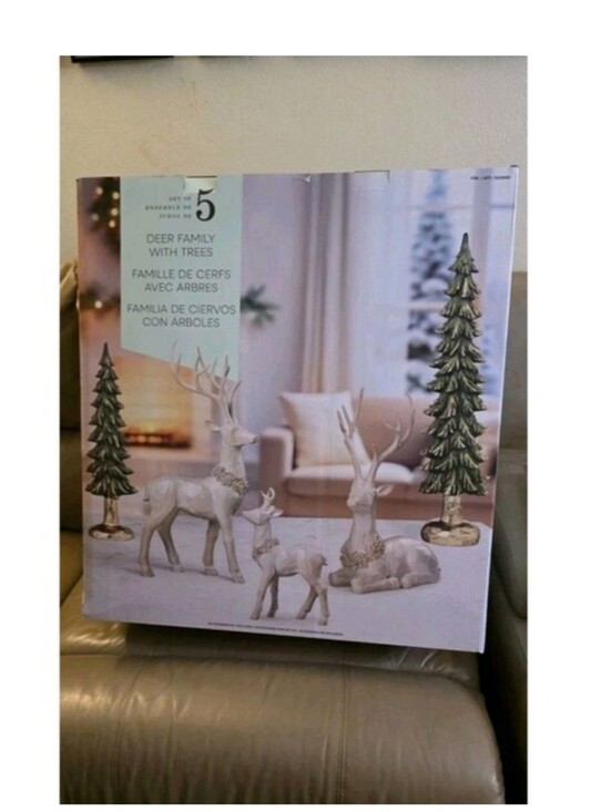 Costco Wholesale Holiday Decor Other - Deer Family &Trees-Set of 5 Costco 2026 Holiday Edition LARGE Ornaments & GIFTS